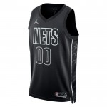 Brooklyn Nets Trikot Benutzerdefinierte Jordan 2022-23 Statement Edition Schwarz Swingman - Herren